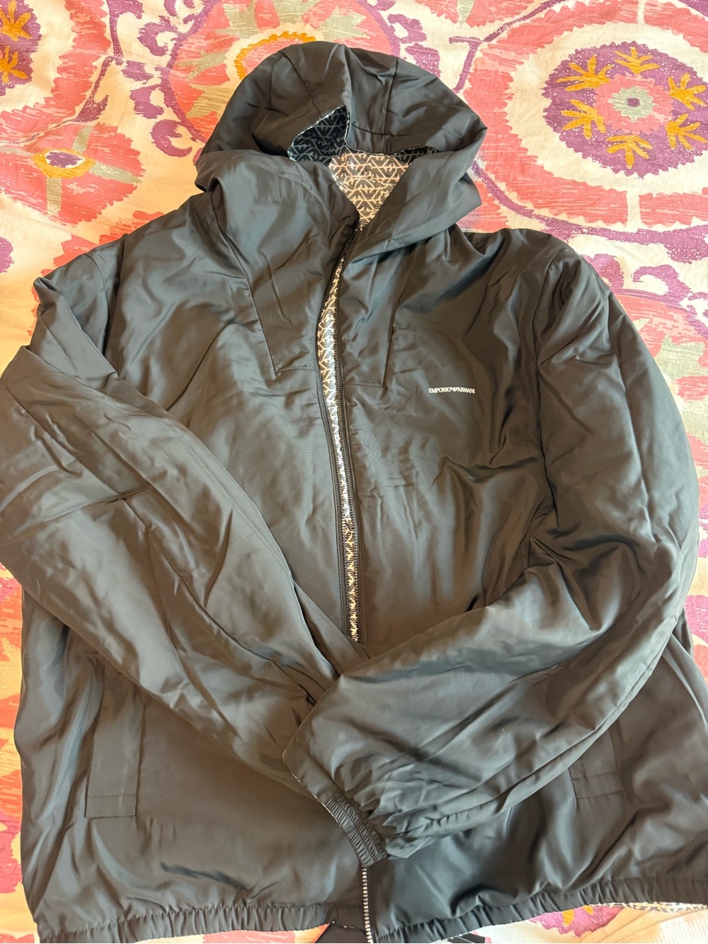 Emporio Armani Black Hooded Performance Jacket - Picture 4 of 4